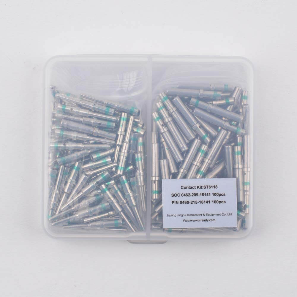 JRready ST6118 Size 16 Deutsch Connector Pins Solid Contacts Kit: Male 0460-215-16141 Closed Barrel Pins /Female Sockets 0462-209-16141 Wire 14（100 Pair）