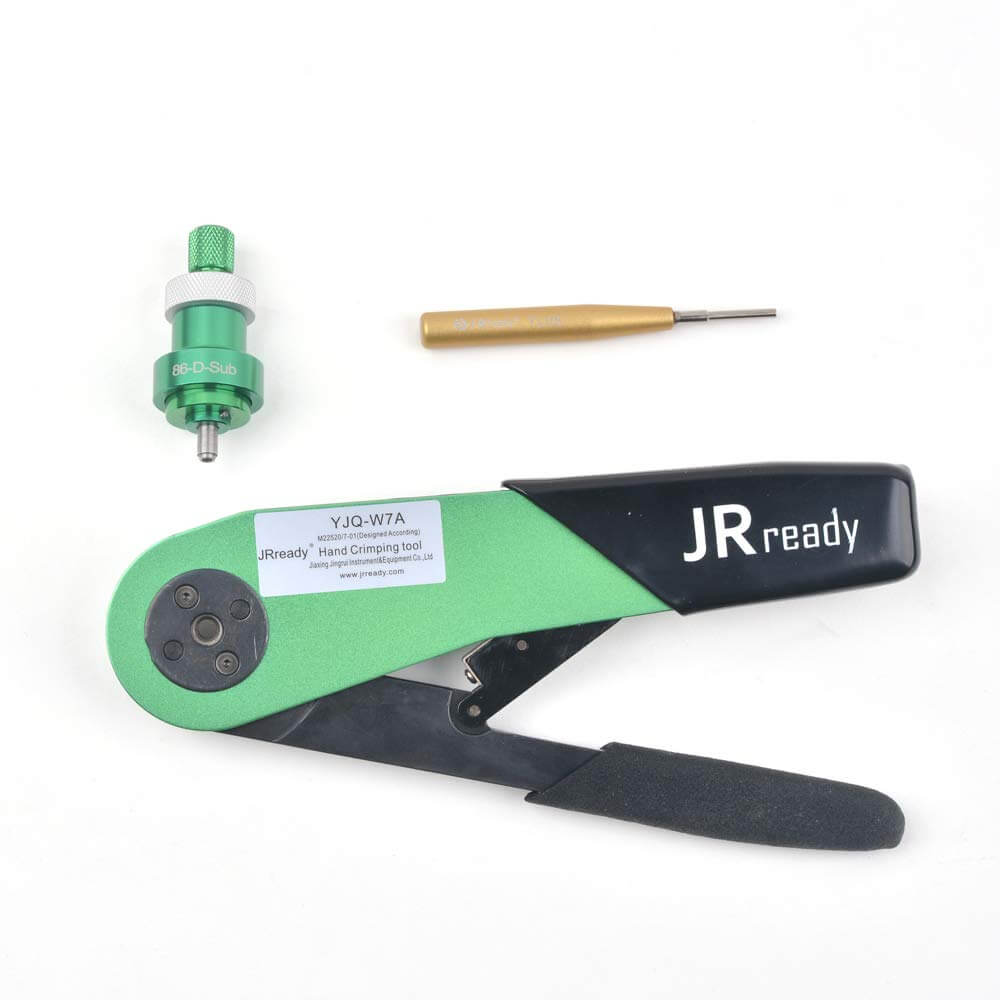 JRready JST2511:YJQ-W7A Crimper 16-28AWG, 86-D-SUB Positioner, TL08 Removal Tool  for HARTING(HAN D-SUB), TE(D-SUB), WAIN(HM, D-SUB, HR23) series connectors