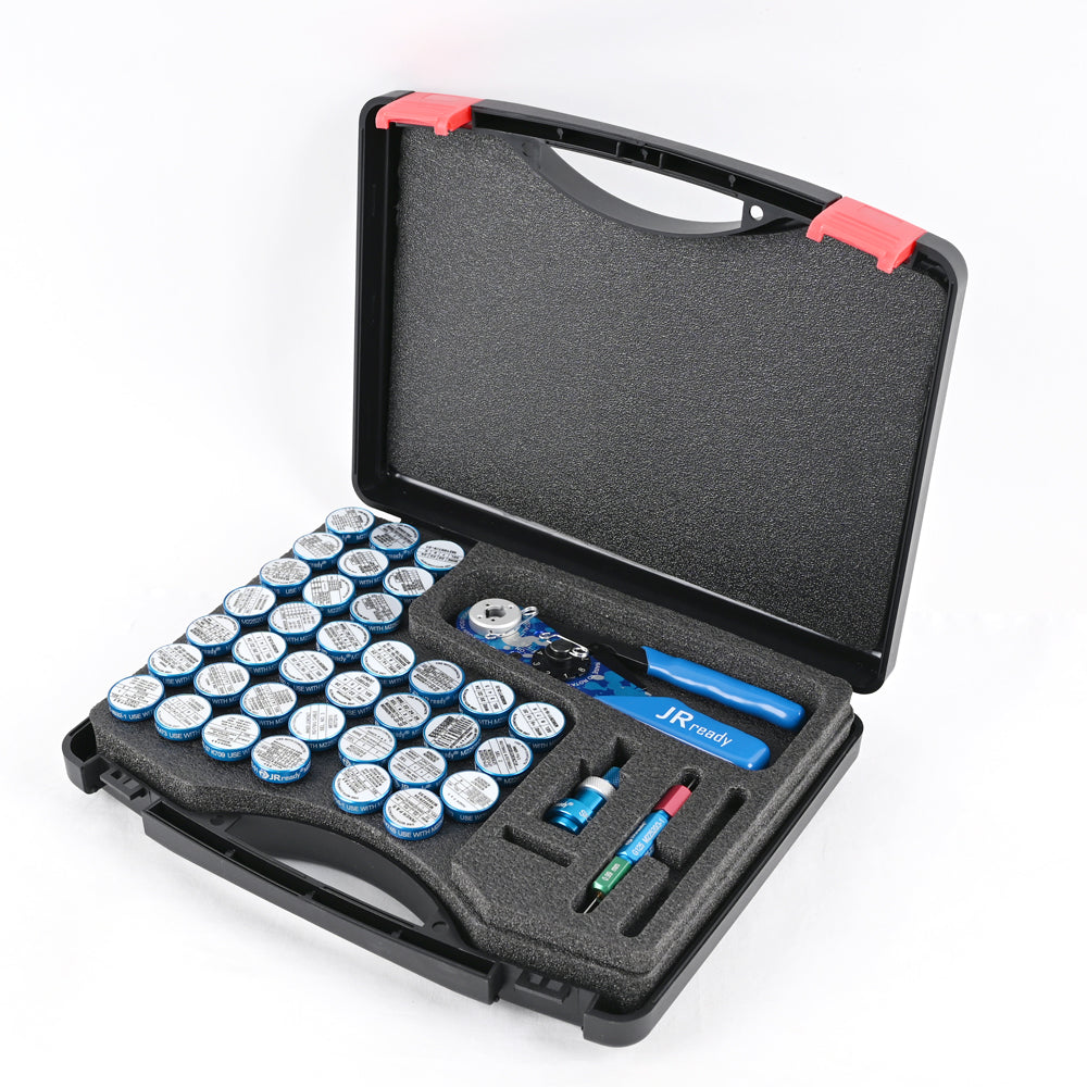 JRready Crimp Kit ST2119-AS2-1: NEW-AS2 (615717 M22520/2-01) Wire Crimpers, Indent Crimper & 36 K series Positioners & P-W1 Universal Positioner + G125 Go-nogo Gage for 20-32 AWG