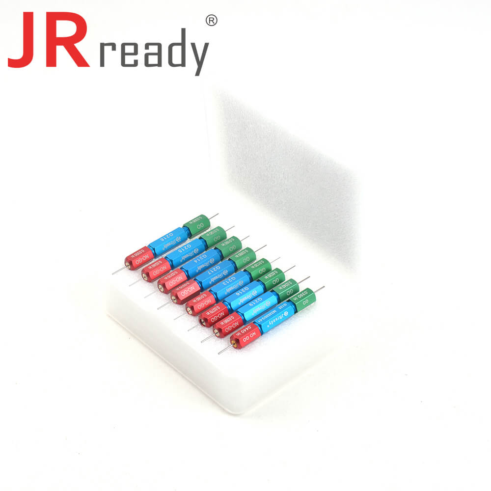 JRready ST5101 Kit: 8 Gut-Ausschuss-Lehren (G213 G214 G215 G216 G217 G218 G219 G125) für Prüfeindringkörper-Arbeitsdurchmesser der Crimpzange YJQ-W1A oder YJQ-W1Q 