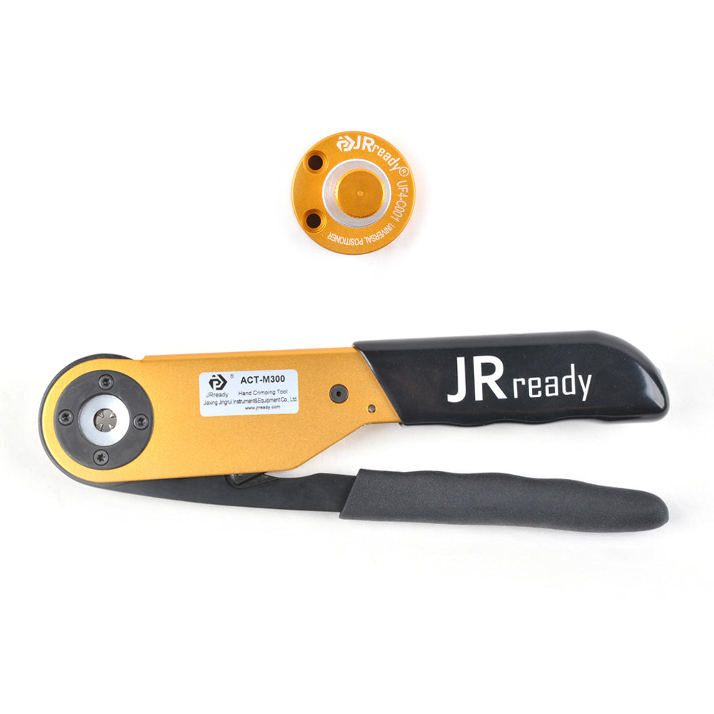 Pinza crimpatrice JRready ACT-M300 6-14AWG (13,3-2,075 mm²) e posizionatore regolabile UF4-C001 (ST2031)
