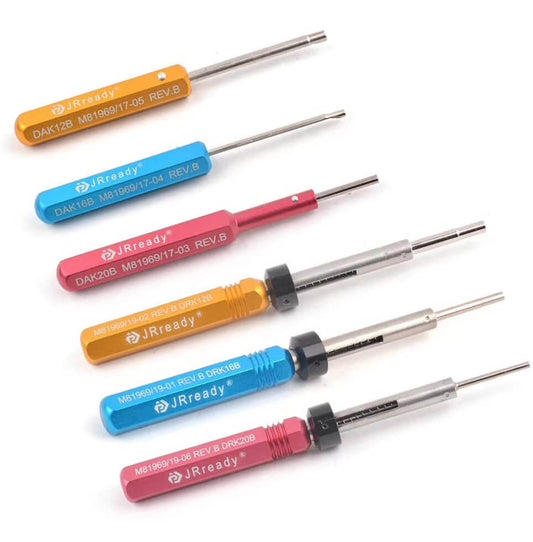 JRready ST5142 M81969 Pin Extractor Tool Removal & Installing Tool Kit: DRK12B DRK16B DRK20B Extraction Tool & DAK12B DAK16B DAK20B Insertion Tool