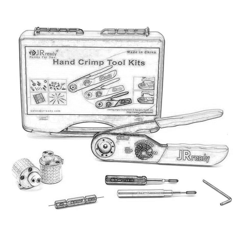 JRready JST2058 Werkzeugsatz: JRD-ASF1 (HARTING 09990000001) Crimpzangen-Revolverkopf-Entfernungswerkzeug für HARTING Han D Han E Steckverbinder 10A, 16A Kontakte