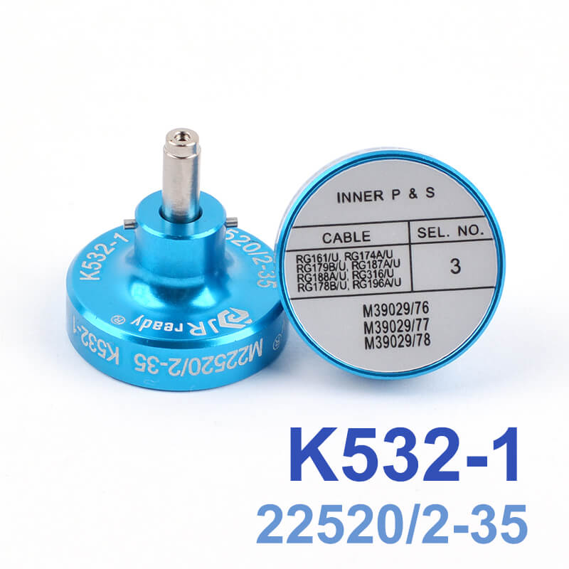 Posizionatore JRready K532-1 (M22520/2-35) per contatti M38999 serie 1,2,3 e 4 M39029/76-PIN,77-SKT,78-SKT CONTATTO MIL-DTL-24308