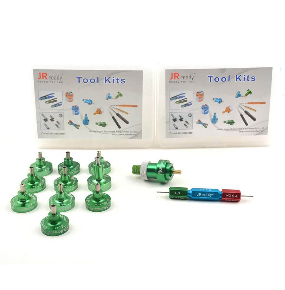 Kit posizionatori JRready ST5133: posizionatori 86-1 86-2 86-3 86-4 86-5 86-6 86-7 86-19 86-20 86-21 86-37 e calibro G145 compatibili con la pinza crimpatrice YJQ-W7A 