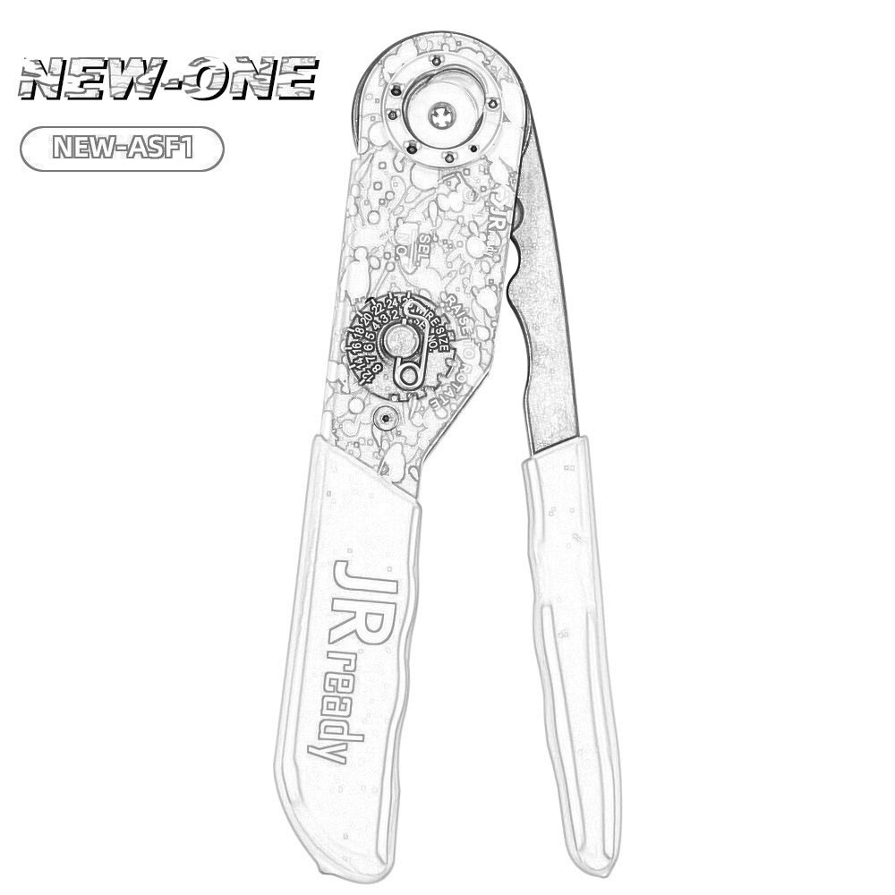 JRready NEW-ASF1 Kabelcrimpzange mit farbigem Design (entspricht M22520/1-01 JRD-ASF1) 12-26AWG