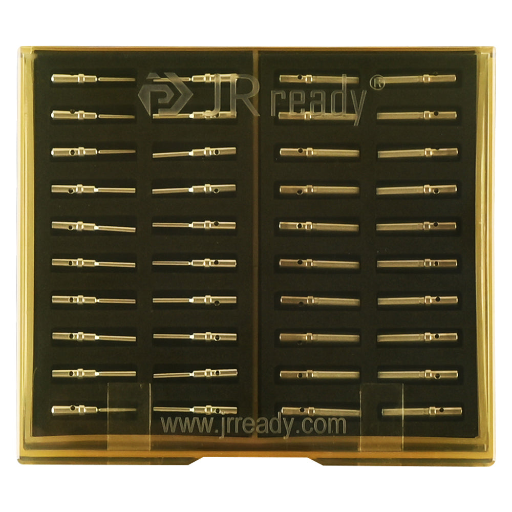JRready ST6280 Deutsch DTP-Steckverbinder-Set mit massiven Kontaktstiften, Größe 12, männliche Deutsch DTP-Stifte 0460-204-12141, 12 AWG Deutsch-Stifte/weibliche Deutsch-Buchsen 0462-203-12141, Drahtstärke 12-16 AWG, 40 Paare 